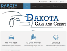 Tablet Screenshot of dakotacarsandcredit.com